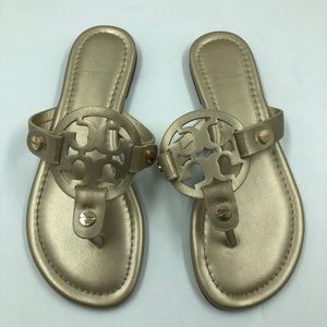 Tory Burch, Miller sandals leather, size 7, gold